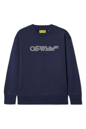 blue cotton sweatshirt OFF WHITE KIDS | OBBA001F24FLE0054680